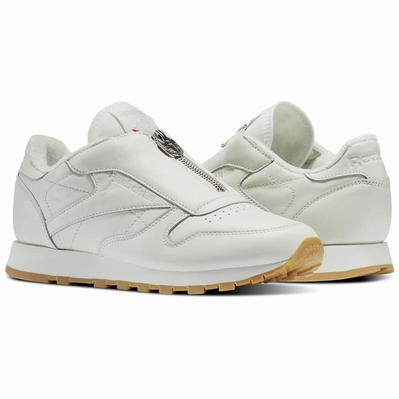 Reebok Classic Leather Zip Tenisky Damske - Biele NV4167EH